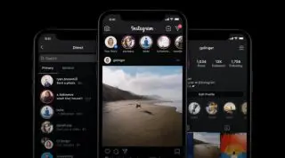 cara buat instagram dark mode