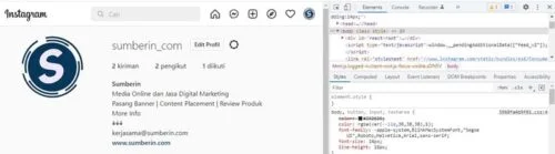 cara upload story ig di pc 1