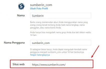 Cara Membuat Situs Web di Bio Instagram 2
