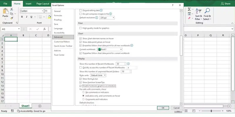 menonaktifkan hardware acceleration
