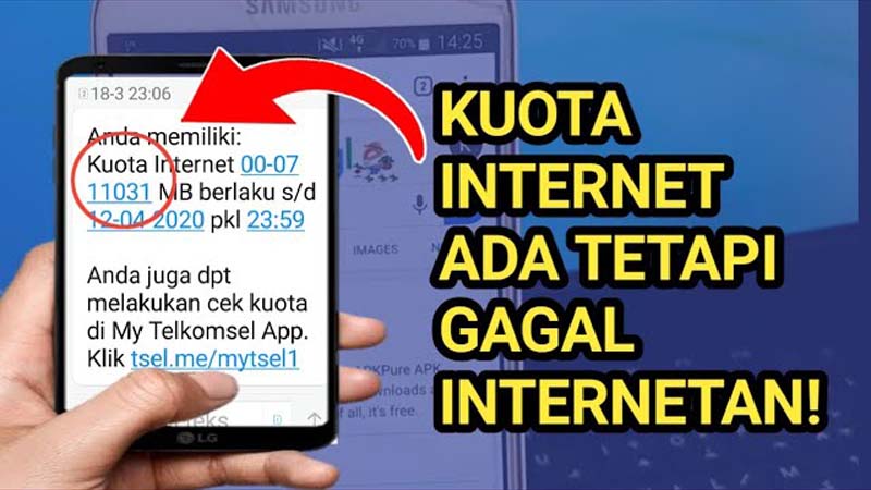 cara mengatasi kuota masih banyak tapi tidak bisa internetan