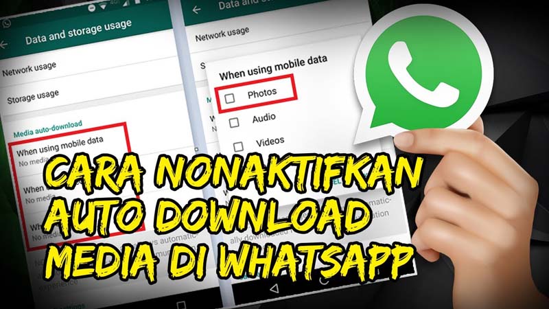 cara menonaktifkan unduhan otomatis di wa
