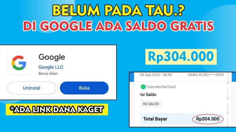 saldo dana gratis dari google