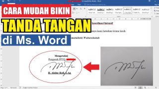 tanda tangan word